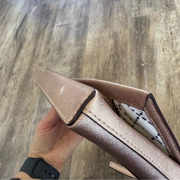 Kate Spade Newbury Lane Sally Crossbody Bag Metallic Rose Gold - Picture 8 of 13